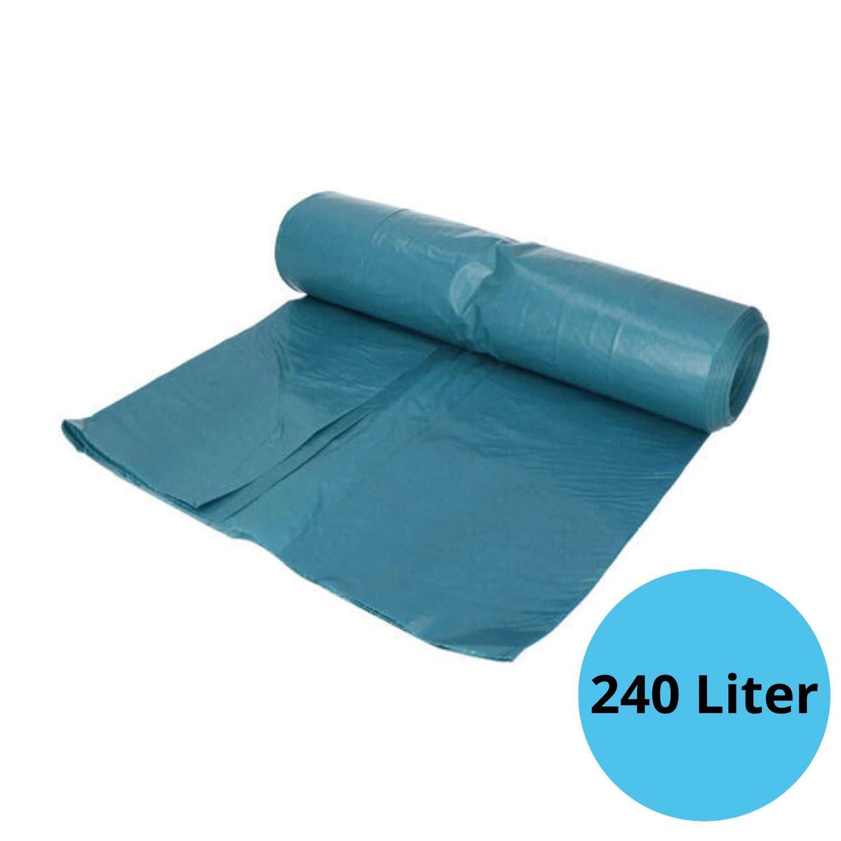 Blauwe LDPE afvalzakken rol 65/25 x 140 cm T70 - 1002230 - G&F Verpakkingen