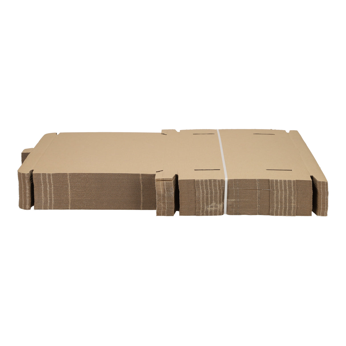 Bundel brievenbusdozen A4+ in golfkarton, 345x255x28mm, klaar voor verzending als postpakket