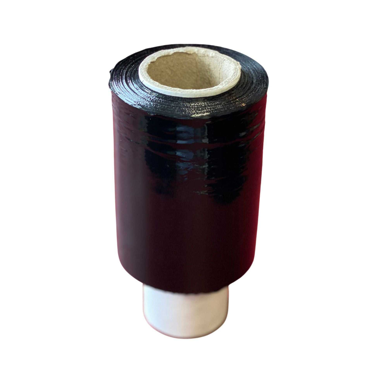 Zwarte bundelfolie 10cm x 150m x 17my op rol, ideaal voor het bundelen van kleine pakketten. Perfect voor gebruik in verzend- en verpakkingsprocessen.