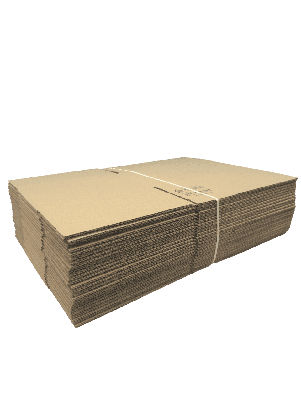 Bundel van 25 platte verzenddozen 305x220x150mm – Enkelgolf karton, geschikt voor A4-formaat verzending en webshopverpakkingen.