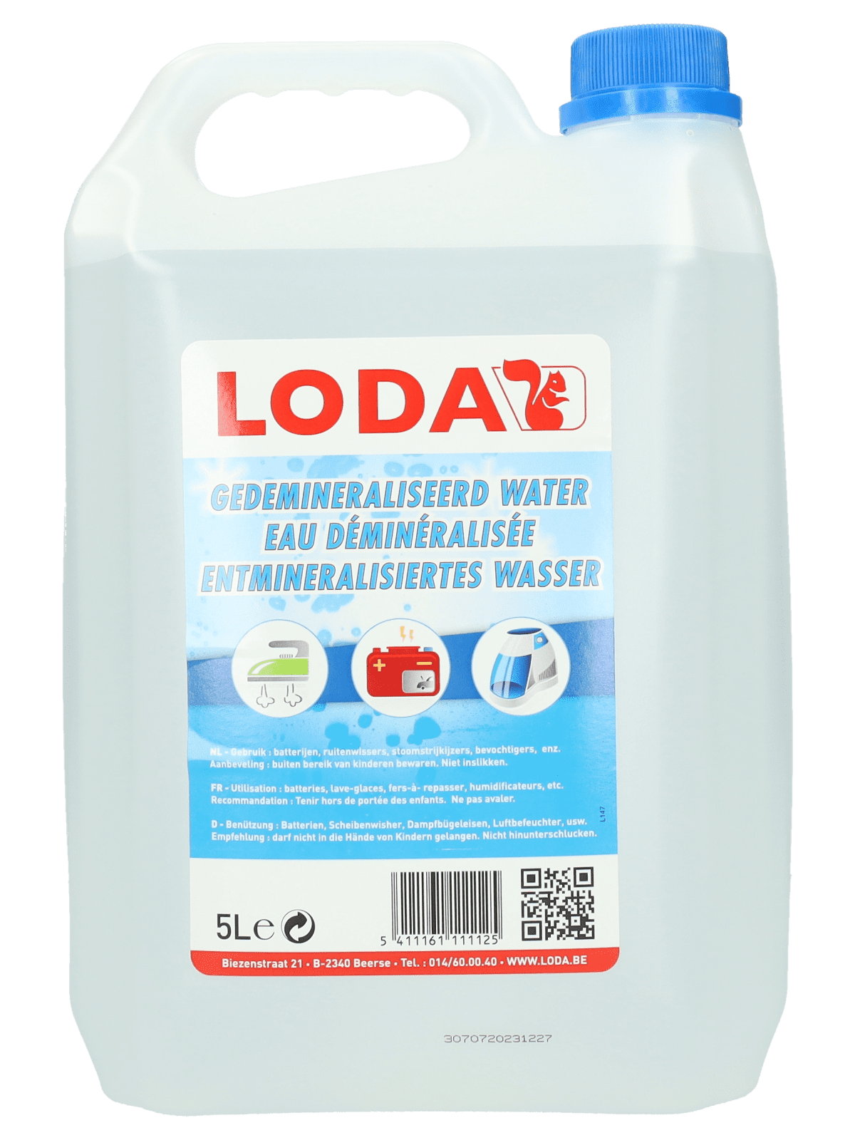 Loda gedemineraliseerd water 5 liter - 3 stuks