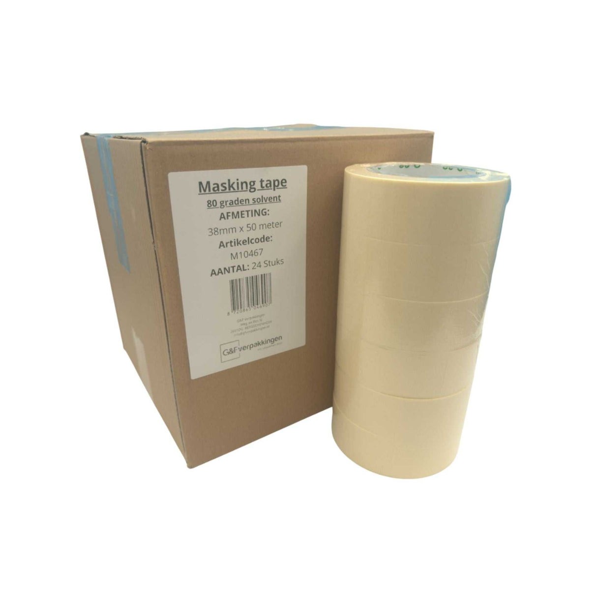24 rollen maskingtape 38mm per doos – hittebestendige tape