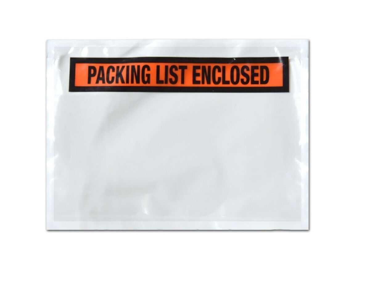 Paklijst enveloppen - 225X165MM 'Packing list enclosed' - uit voorraad l G&F Verpakkingen