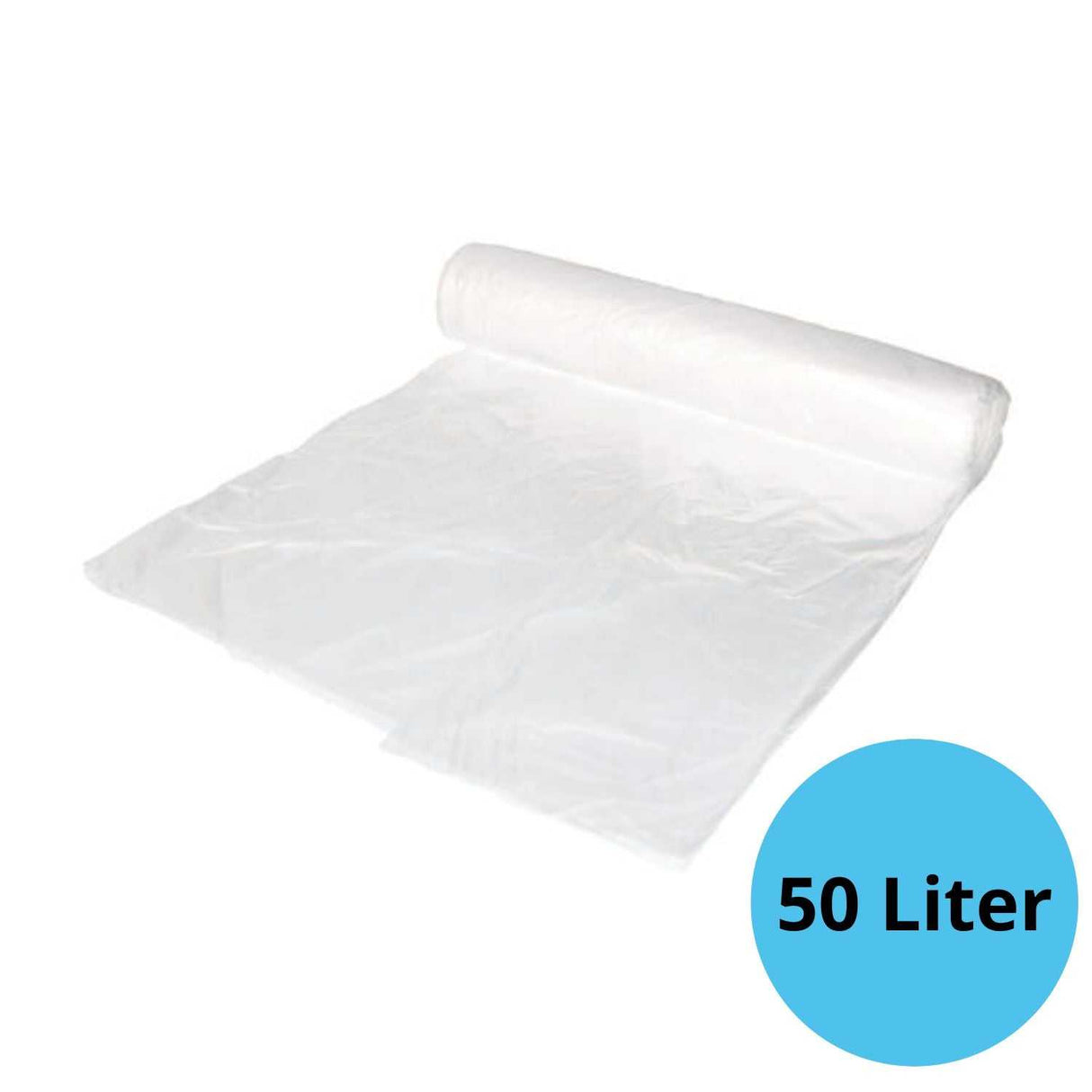 Transparante HDPE pedaalemmerzakken rol 63 x 70 cm T15 - 2002301