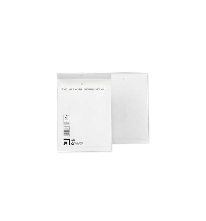 Luchtkussenenveloppen C13 formaat 150x215mm wit, 100 stuks. Beschermende witte enveloppen geschikt voor A5 documenten, ideaal voor verzending.