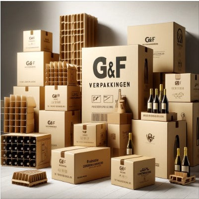 Speciale wijnverzenddoos voor kwetsbare wijnen, aangeboden door G&F Verpakkingen