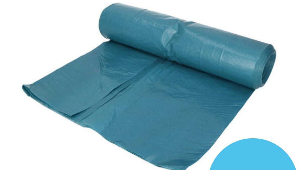 Blauwe LDPE afvalzakken rol 65/25 x 140 cm T70 - 1002230 - G&F Verpakkingen