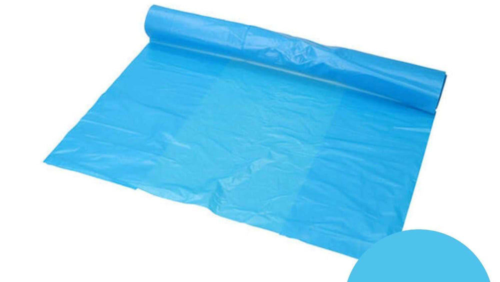Blauwe HDPE afvalzakken rol 70 x 110 cm T25 - 2002411 - G&F Verpakkingen