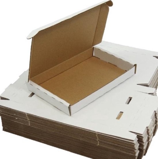 50 stuks brievenbusdozen A5+ van golfkarton, bundel met handige afmetingen: 255x160x28mm