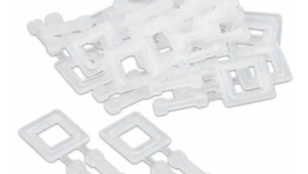 Hoogwaardige kunststof gesp voor 16mm brede PP-band, ontworpen voor handmatig gebruik en eenvoudig te bevestigen