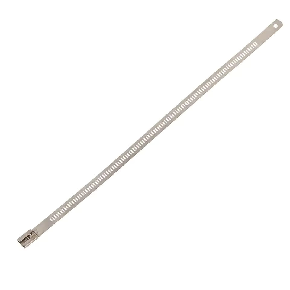 RVS kabelbinder SS304 ladder variant 450x7mm, sterke en corrosiebestendige tie-wrap voor bundelen.