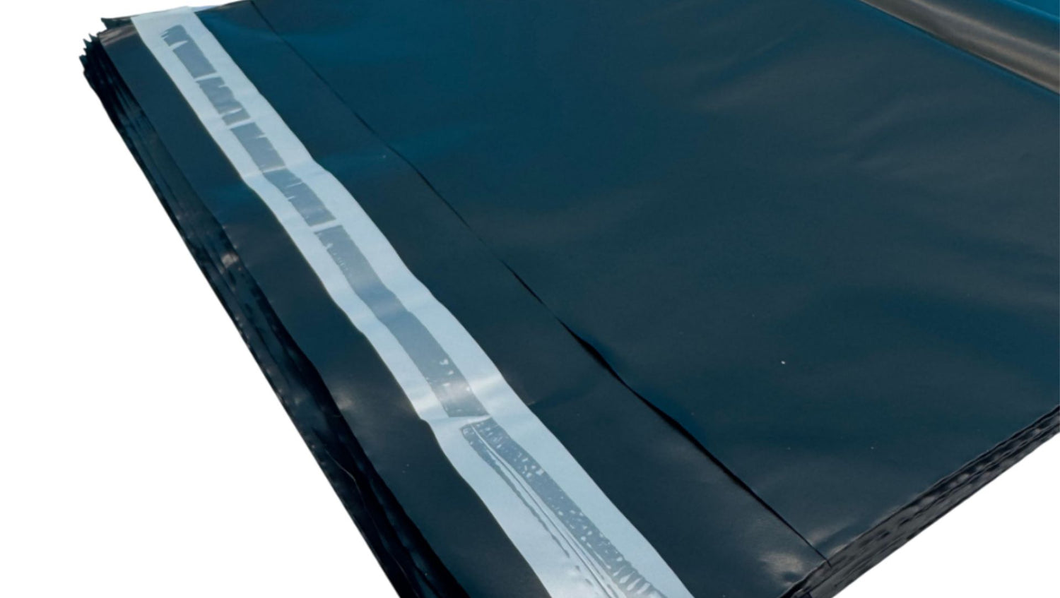 Zwarte coex verzendzak 500x700mm met plakstrip