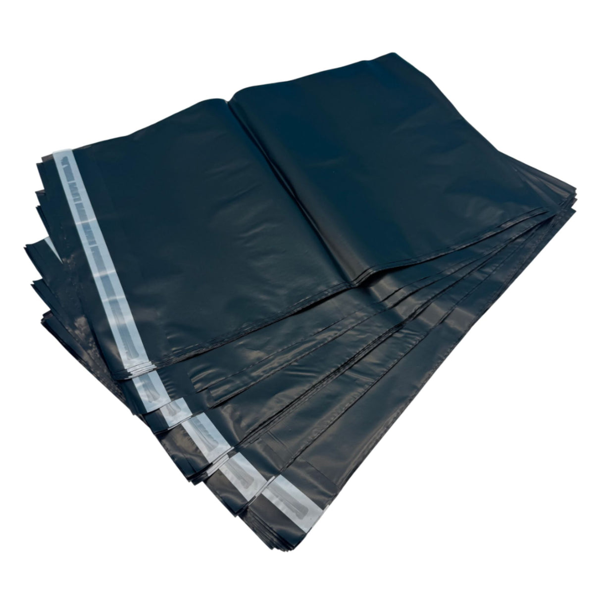 Zwarte coex verzendzak 320x420mm met plakstrip