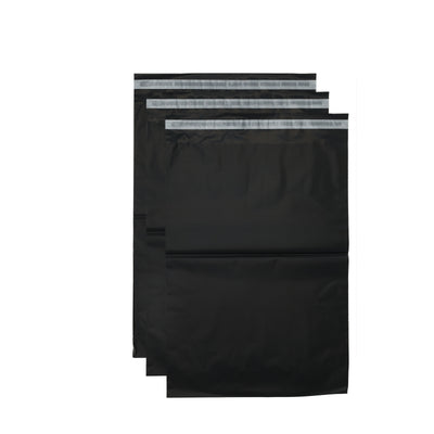 Zwarte verzendzakken 260x350mm met zelfklevende plakstrip, 500 stuks, ideaal voor pakketjes en verzendingen.