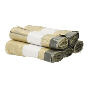 5 rollen van 10 PMD afvalzakken van 60 liter, verpakt voor brievenbuspakket zending