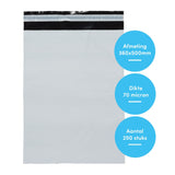 250 stuks halve doos verzendzakken voor webshops / coex / ldpe zakken l 360x500 l G&F Verpakkingen