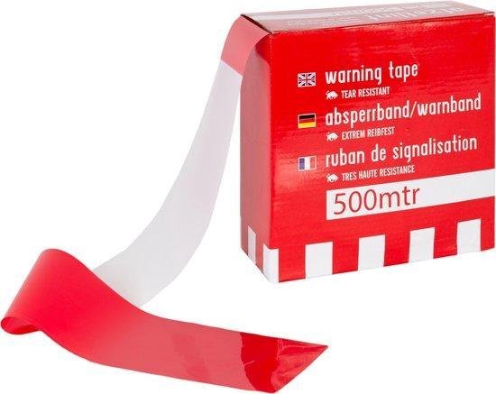 Afzetlint rood-wit dispenserdoos G&F Verpakkingen