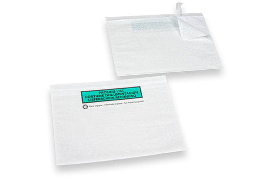 Biologische paklijst enveloppen A6 papier - G&F Verpakkingen