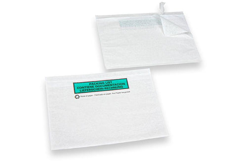 Biologische paklijst enveloppen A5 papier - G&F Verpakkingen