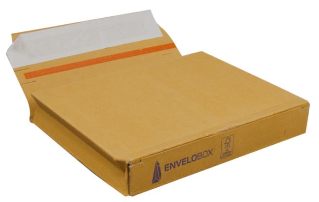 Envelobox, envelop, bruin 255x185x30mm, 50 stuks