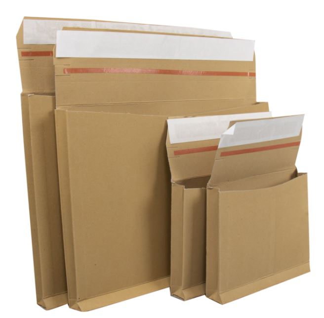 G&F Verpakkingen: Envelobox, bruine enveloppen, 380x260x30mm, 50 stuks