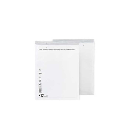 Luchtkussenenveloppen H18 A4+ 270x360 mm wit per 100 stuks, geschikt voor veilige verzending van kleding en tijdschriften.