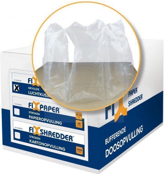 Luchtkussenzakjes kan en klaar in doos van G&F Verpakkingen