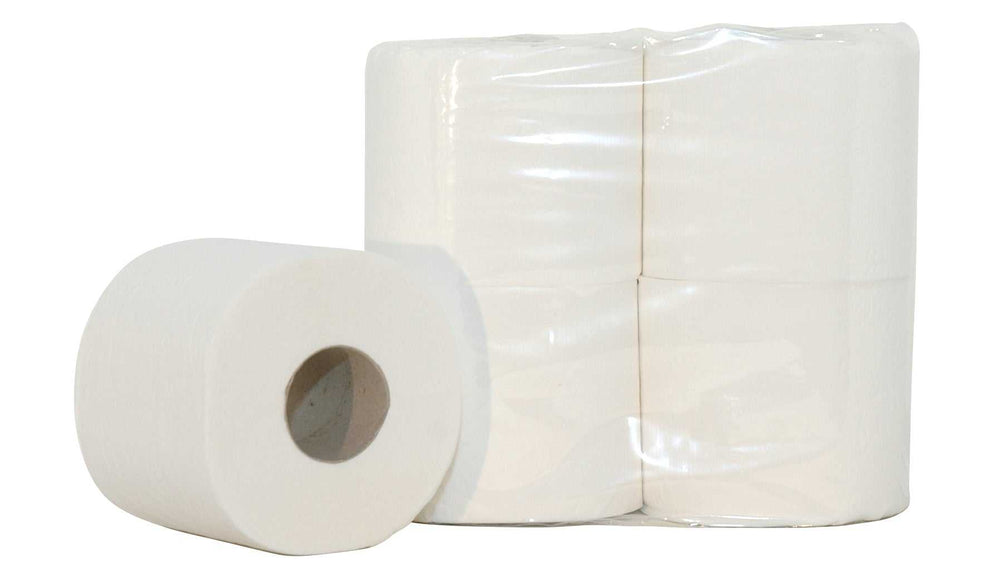 Toiletpapier cellulose 2 laags 400vel - 40 rollen (239040) verpakt in transparante folie, geschikt voor grootverbruik en hygiënisch gebruik.