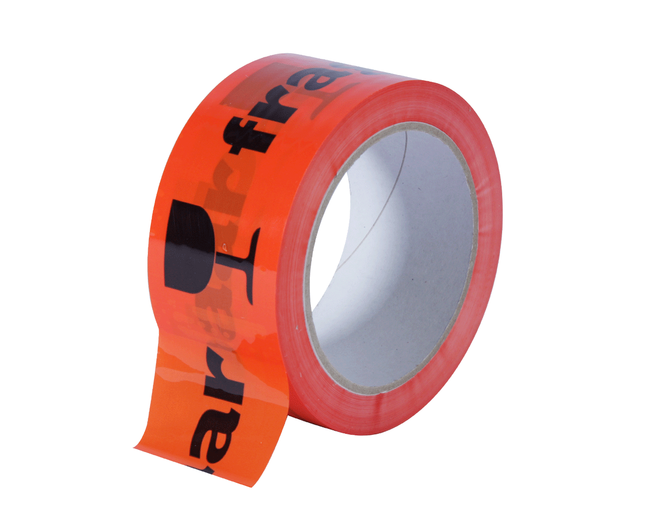 Waarschuwingstape / breekbaar tape oranje 48mm x 66 meter