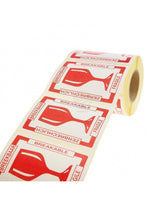 Waarschuwings- etiket 4 talen breekbaar met logo glas - 98x79mm per rol 500 stickers